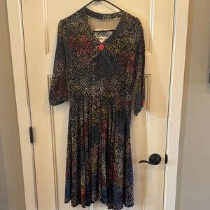 Effie’s Heart Dress with Wishbone pattern